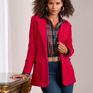 Boston Proper Red Blazer